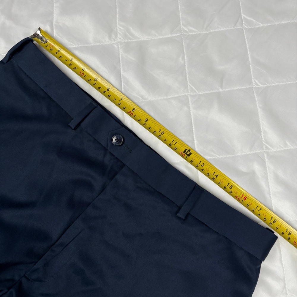 Perry Ellis Portfolio Dress Pants 36x32 Blue Flex Waist Flat‎ Front Stretch - Picture 8 of 11